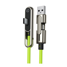 PD240W Snellaadkabel voor Telefoon en Tablet, Opvouwbare Houder, 2-in-1 Oplaadkabel, Opvouwbare Houder, Oortelefoon, Datakabel B