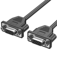 Prodlužovací kabel VGA samice-samice, krátký video kabel VGA D-Sub s 15 piny, 30 cm