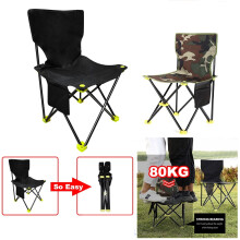 BASSTOP Folding Camping Chairs, Outdoor Camping Chairs Lightweight Heavy Duty with Side Pokcet,80KG(176Ib)Capacity,Green