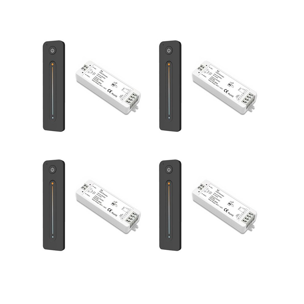 4X Led Dimmer 12V 5V 24V 36V 8A Pwm Wireless Rf With 2.4G Brightness Adjustment Contact Remote 6033169623883