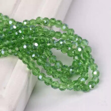 200pcs 4mm Round Ball 32 Facets Crystal Glass Loose Spacer Beads Lot Wholesale-Green AB