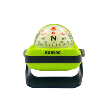 Car Dashboard Compass with Dual Dial Luminous Display, Adjustable Angle Holder, Green Vehicle Ball Compass
