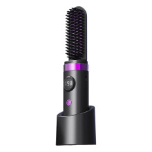 Wireless Straightening Brush With Negative Ionic-Black