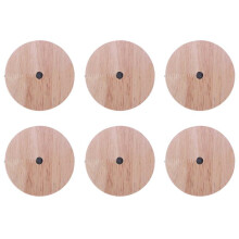 6X Lamp Base Concise Style Modern Ceiling Plate Wooden Ceiling Holder E27 Lamp Fitting Chandelier Base Φ100mm Screw