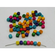 500pcs Cube Wood Beads Wooden Beads Spacer 6X6mm(0.24") Jewelry Making-Mixed Color