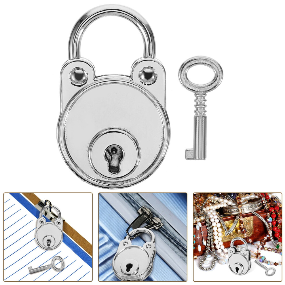 Hemoton Small Lock For Diy Bear Padlock Padlocks With Keys Mini Keyed Latch Silver 9479868969513