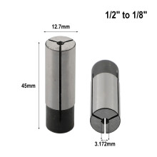 1/2" 1/4" 1/8" Collet Adaptor Shank Reducer Bit Cnc Spindle Router 4/6/8/10Mm 1/2In To 1/8In