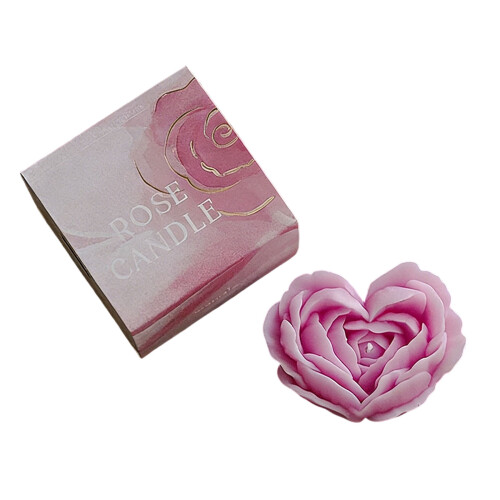 Rose Heart Shape Scented Candle Soys Wax Scented Decorative-4