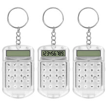 3Pcs Calculator Transparent ABS Percentage Calculation Students 10.50X4.00X1.00CM