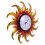 Termometro da parete a forma di sole, impermeabile, per uso interno ed esterno. 1