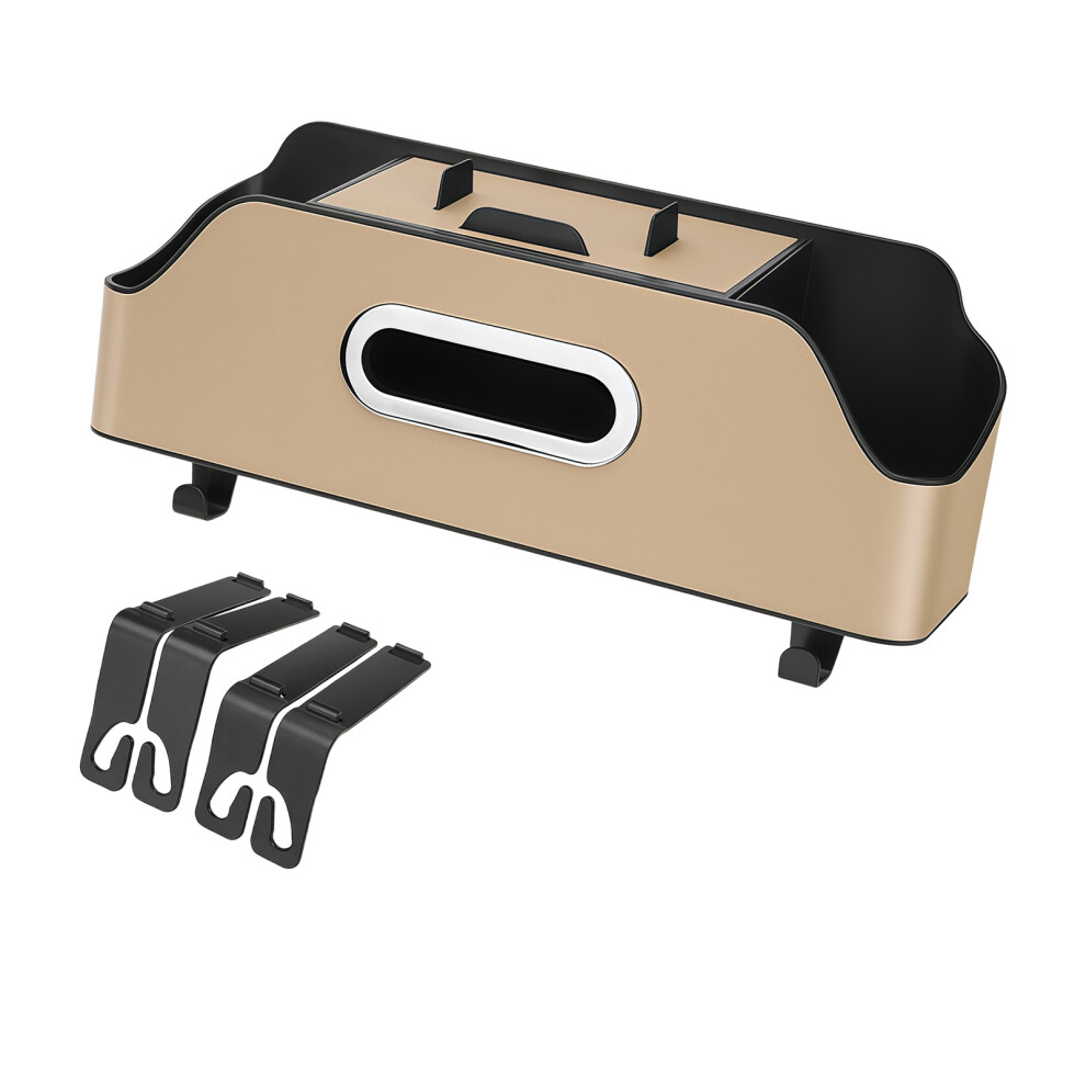 Practical Auto Seat Headrest Hanging Organizers For Trash- Beige 7751001322402