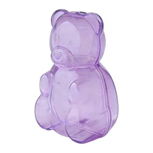 Portable Kitchen Storage Bin In Lovely Bear Shape-Purple 35CM