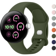 Compatibel met Google Pixel horlogebandjes voor dames en heren - Zachte siliconen waterdichte sportbandjes als vervanging voor 3 41mm/2/Smartwatch