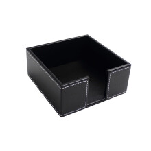 Porte-serviettes de cocktail carré en cuir PU, boîte à mouchoirs, distributeur de serviettes en papier