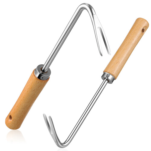 Weeder Puller De Aço Inoxidável Com Cabo De Madeira Para Jardim 1