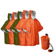 5Pcs Simple To Transport Survival Rain Gear With Heat Mirroring