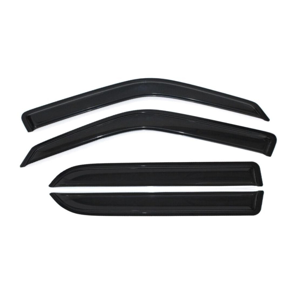 Smoke Window Visors For Ford F150 20012003 Crew Cab, 4Pcs Rain Guards With Easy Adhesive Install Dark 9771547553694