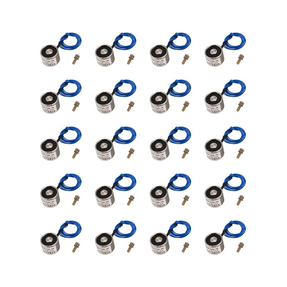 20X Sucked Electric Lifting Magnet Electromagnet 12Vdc 2.5Kg 5.5Lb 20X15mm 6033957382558