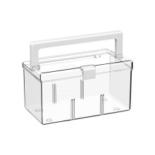 Étui de rangement transparent élégant-Poignée transparente m N