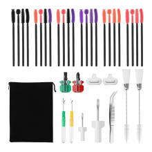 Full Set Of 36 Sewing Machine Care Supplies Containing Cleaning