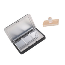 Delicaat zwart magnetisch leeg make-uppalet met spiegel-1