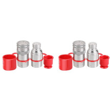 1/2 Inch NPT Hydraulische Koppeling Schranklader Platte Snelkoppelingen met 4 Stuks Stofkap
