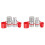 1/2Inch NPT Hydraulic Coupler Skid Steer  Flat Face Quick Connect Couplings with 4PCS Dust Cap 1