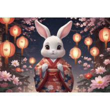 Anime Rabbit Wooden Puzzle for Adults 1000 Pieces