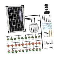Automatisches Pflanzenbewässerungspaket mit Solaraufladung und