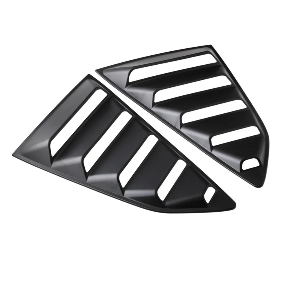 2Pcs Quarter Window Louvers Rear Side Vent Trim Sporty Nodrill Upgrade For Camaro 20162022 Black 9330225072225