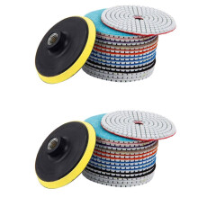 30 Stücke Diamant Polier Auflagen Kit 4 Zoll 100 mm Nass / Trocken für Granit Stein Beton Marmor Polieren Verwenden Sie Schleif Scheiben Set