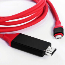 USB C to HDMI Cable 6ft 4K UHD Output Plug and Play Durable Braided Cord Thunderbolt 3 Compatible