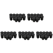 60 Pcs Plastic 12mm Pipe End Blanking Caps Bung Tube Insert Plug Round Black