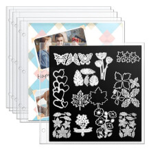 Scrapbook Page Protectors for Scrapbooking and Card Making, Die Cut Storage, Fits in Scrapbook Binders