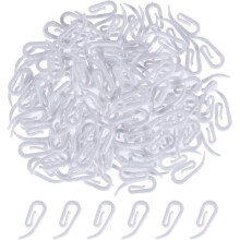 Curtain hanger curtain hook curtain clip Hook and log clipwhite-48pcs