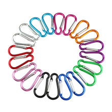 Locking D Ring Carabiner Clips Pack of 20, Heavy Duty Aluminum Keychain for Camping Hiking Gear