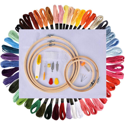 Κιτ κεντήματος για αρχάριους, κιτ σταυροβελονιάς 154 τεμαχίων με ύφασμα Aida, 1