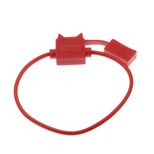 Automotive Waterproof Blade Fuse Holder 32V Inline 16AWG with 4A Fuse for Car and Motorcycle Red