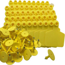 100 x weiche TPU-Viehplatten für das Gruppenmanagement für-Gelb