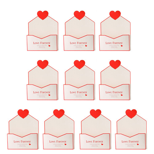 10Pcs Creative Envelope Shape Gift Boxes Perfect For Flower-Red