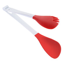 Multipurpose Nonslip Silicone Food Tongs For Salads Pastas-Red
