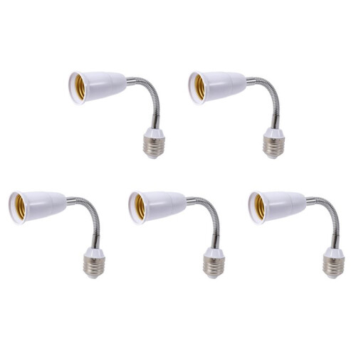 5X LED Light Bulb Lamp Holder Converters Adapter Flexible E27 to E27 20cm Length Flexible Extend Base Type Extension
