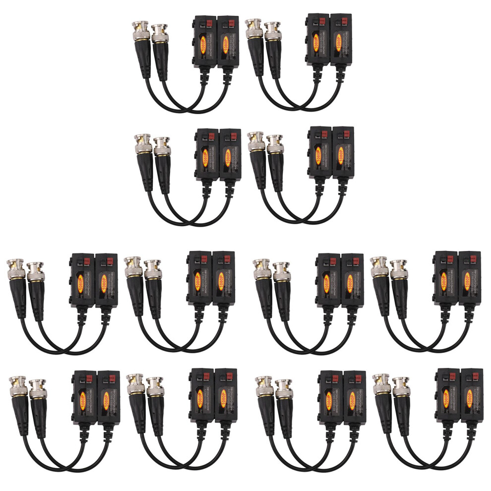 1080P Ahd/Hd-Cvi/Tvi/Cvbs Passive Hd Video Balun Transmitter 12 Pairs (Utp To 350M-600M) 6032420234905