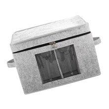 La vitrine de protection pour verres Ă vin en feutre-Gris clair