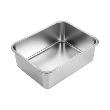 Cats Litter Box Stainless Steel High Side Height Smooth-S