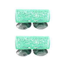 2Pcs Plastic Fish Tunnel Hideouts Ornament Enhances-Green