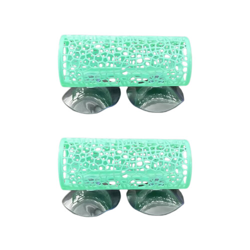 2Pcs Plastic Fish Tunnel Hideouts Ornament Enhances-Green