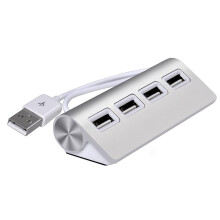 4 Port USB Hub Aluminium USB Splitter with OTG Function Plug and Play for Laptop PC Tablet