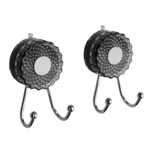2 Pack Sturdy Adhesive Hook With Double Head-Transparent grey