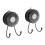2 Pack Sturdy Adhesive Hook With Double Head-Transparent grey 1
